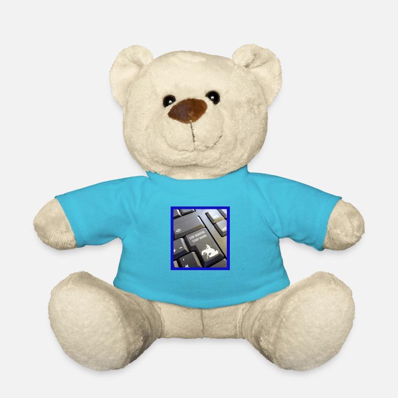 Stop working start riding - Teddy - Atollblau