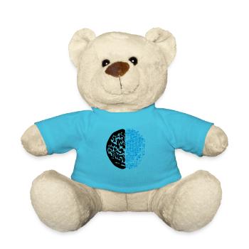 design schwarz digital android synthetisch roboter - Teddy - Atollblau - Vorne
