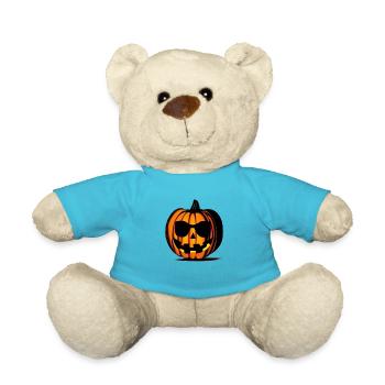 Halloween Spooky Pumpkin Lantern 12 - Teddy Bear - atoll blue - Front