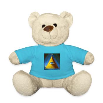 All Seeing Eye - Teddy Bear - atoll blue - Front