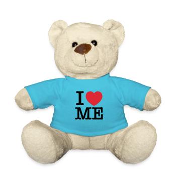 I Love Me Me | I Heart Me - Teddy Bear - atoll blue - Front