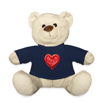 I love ... Ketchup - Teddy Bear - french navy - Front