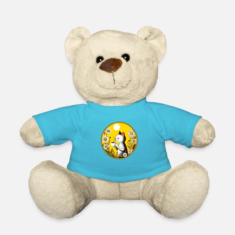 Vintage Retro Cafe Katze - Teddy - Atollblau