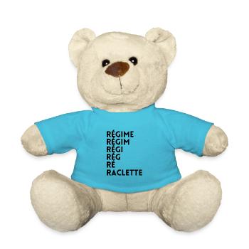 régime raclette humour - Nounours - bleu outremer - Devant