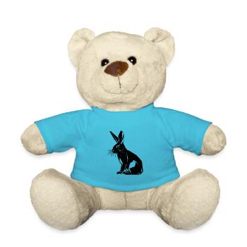 Geometric Bunny Cute Geometry Rabbit - Teddy Bear - atoll blue - Front