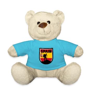 Spain Flag Vintage Spanish Flag Distressed Look - Teddy Bear - atoll blue - Front
