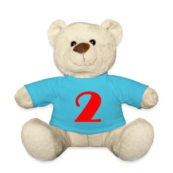 2 YEARS. 2nd ANNIVERSARY. 2 YEAR ANNIVERSARY. 2 - Teddy Bear - atoll blue - Front