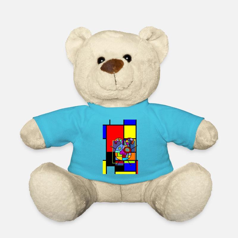 LOVE GEOMETRIC SHAPES - Teddy - Atollblau
