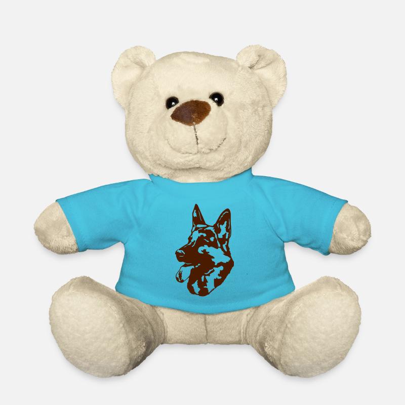 tête de chien Schaefer - Nounours - bleu outremer