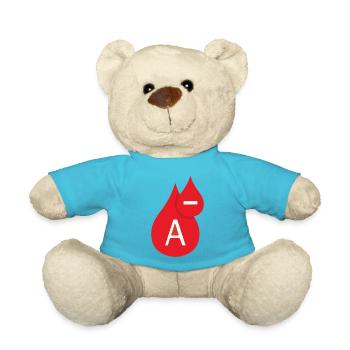 Groupe sanguin rhésus facteur A idée de cadeau négative - Nounours - bleu outremer - Devant
