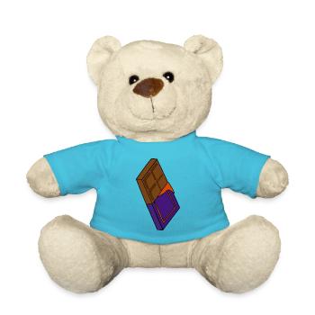 Chocolate bar costume for carnival and carnival - Teddy Bear - atoll blue - Front