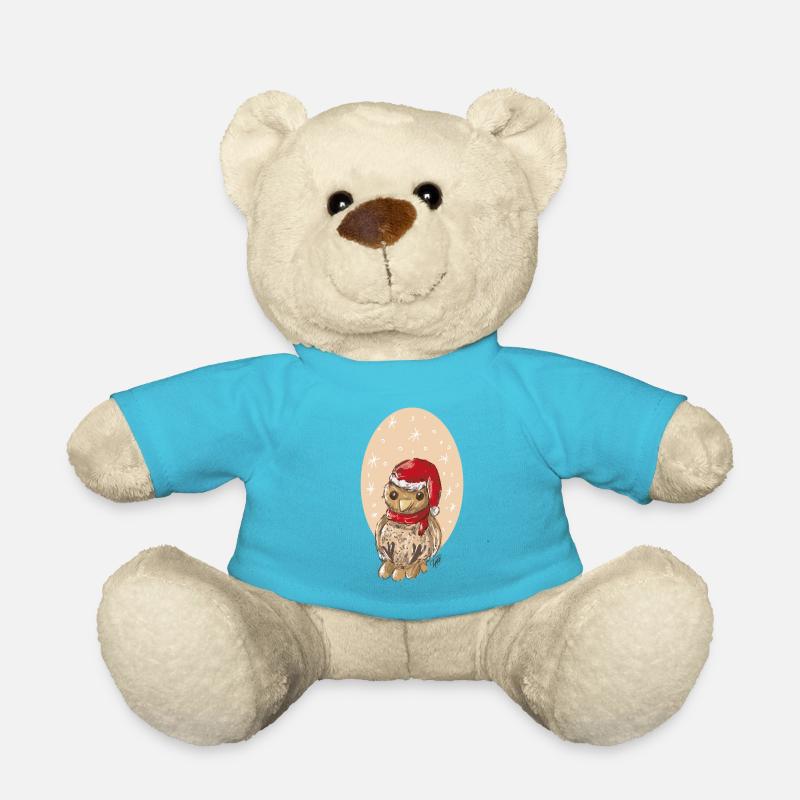Christmas bird sparrow - Teddy Bear - atoll blue