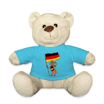 Deutsches Fan Pferd - Teddy - Atollblau - Vorne