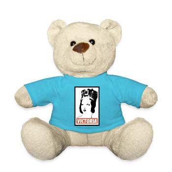 Queen Victoria - Teddy Bear - atoll blue - Front