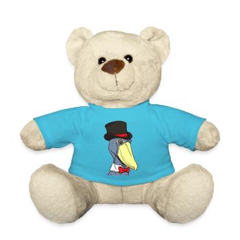Shoebill Bird Ornithologist Forest I Gift - Teddy Bear - atoll blue - Front
