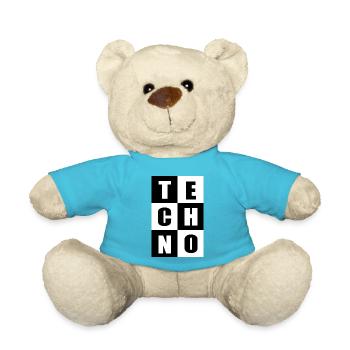 Zitate aus der Techno-Musik - Teddy - Atollblau - Vorne