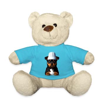 Hund Rottweiler Gastronom Hunde Kochen Hundewelpe - Teddy - Atollblau - Vorne