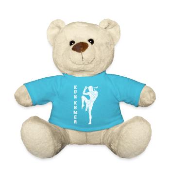 Kambodscha Tempel Khmer Vintage Flagge I Geschenk - Teddy - Atollblau - Vorne