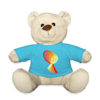 Tennisschläger Racket Tennis Shirt Design - Teddy - Atollblau - Vorne