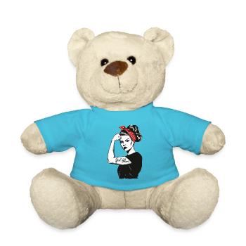 Girl Power Girl Power Grl Pwr Femme Fille Rétro - Nounours - bleu outremer - Devant