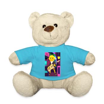 Cyber Lemon Rocker mit Gitarre - Teddy - Atollblau - Vorne