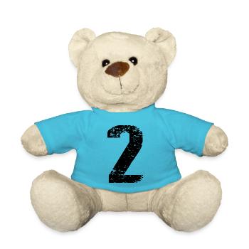 2 Number Leotard - Teddy Bear - atoll blue - Front