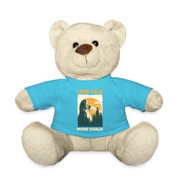 Climbing statement: Less Talk More Chalk - Teddy Bear - atoll blue - Front