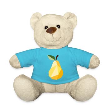 Poire géométrique – motif fruitier moderne - Nounours - bleu outremer - Devant