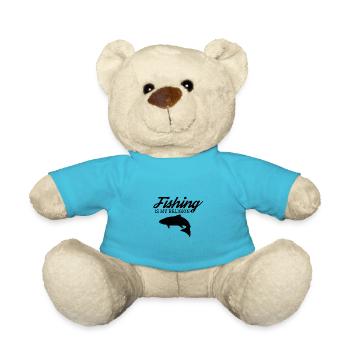 Angeln Fischer Religion Fischen Geschenk Angler - Teddy - Atollblau - Vorne