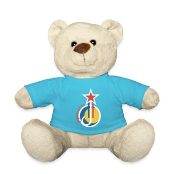 Jugokosmos Yugoslavia Gift Jugo Tito SFRJ - Teddy Bear - atoll blue - Front