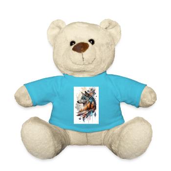 Wolf Design by ART8NS Art on Streetwear S 04of25 - Teddy Bear - atoll blue - Front