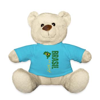 Fabriqué au Brésil, j’adore le Brésil - Nounours - bleu outremer - Devant