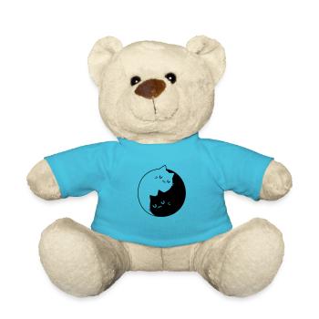 Cats Yin Yang symbol cat - Teddy Bear - atoll blue - Front