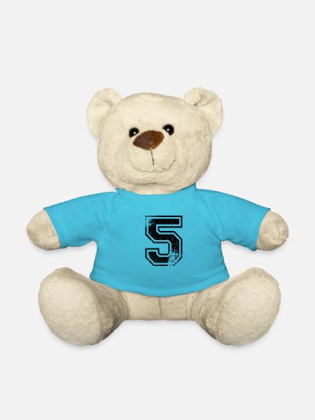 Numero 5 Équipe Foot baseball basket université - Nounours - bleu outremer