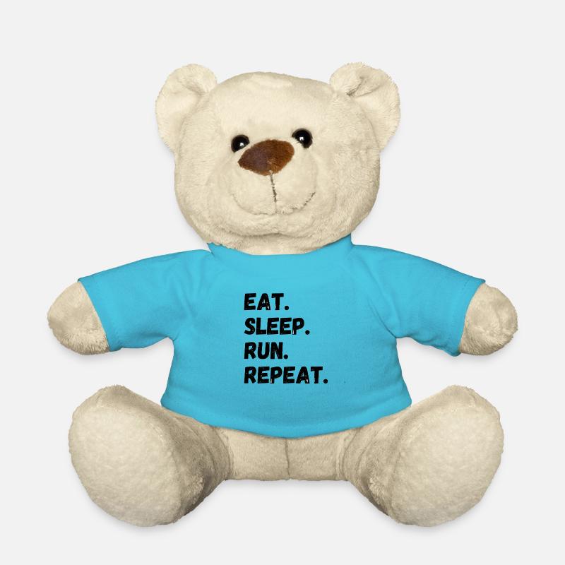 Manger Dormir Courir Répéter - Nounours - bleu outremer