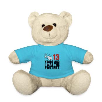 Vor 13 Jahren war ich der Schnellste - Teddy - Atollblau - Vorne