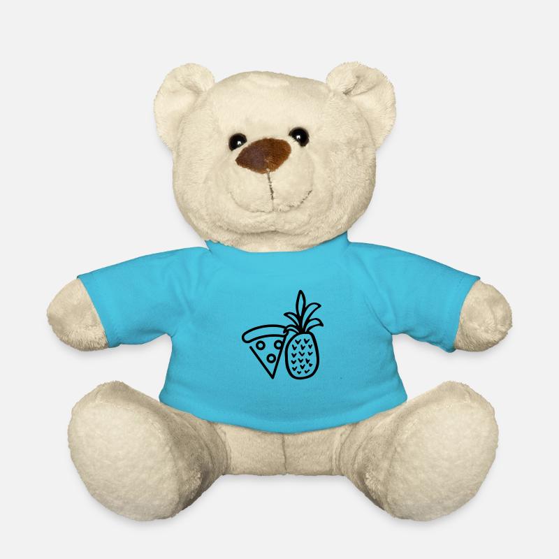 Pizza and Pineapple Pizza Hawaii - Teddy Bear - atoll blue