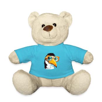 Look the toucan - Teddy Bear - atoll blue - Front