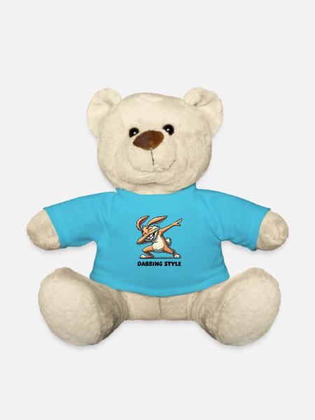 hase dabbing comic - Teddy - Atollblau