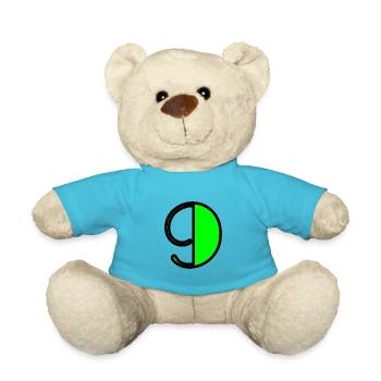 9. 9 ANS. 9e ANNIVERSAIRE. ANNIVERSAIRE 9 ANS. 9 - Nounours - bleu outremer - Devant