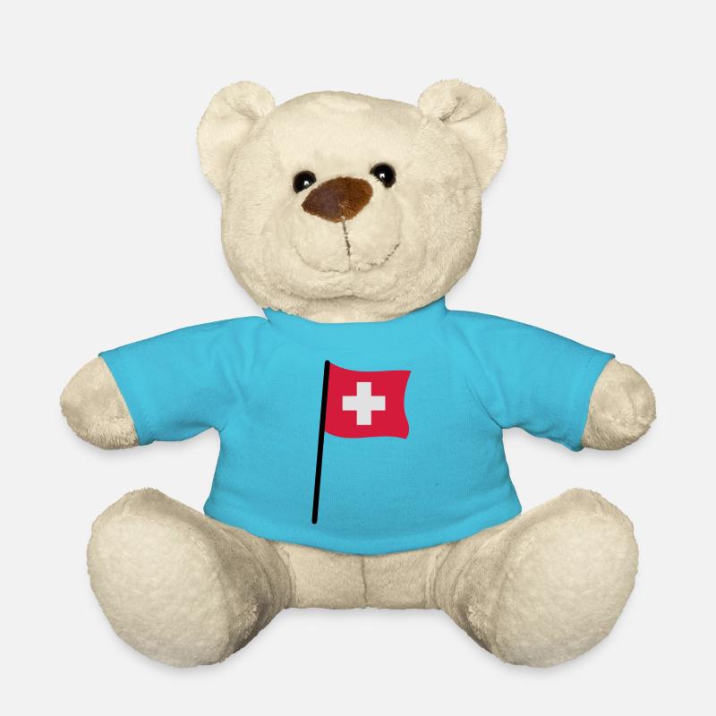 drapeau suisse - Nounours - bleu outremer