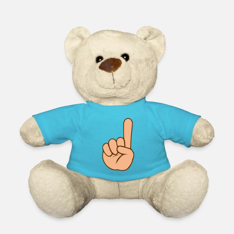 Hand Finger Up 2 | Colored - Teddy - Atollblau