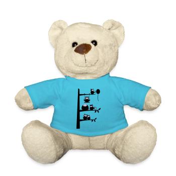 viele eulen - Teddy - Atollblau - Vorne