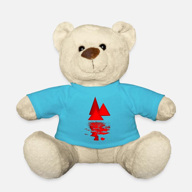 cônes rouges - Nounours - bleu outremer