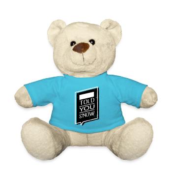 fun quote dino christmas present bodybuilding - Teddy Bear - atoll blue - Front