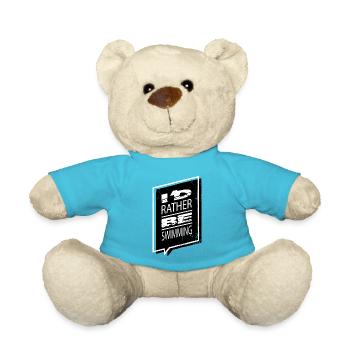 Gift Idea Swimmer Tshirts Swimming - Teddy Bear - atoll blue - Front