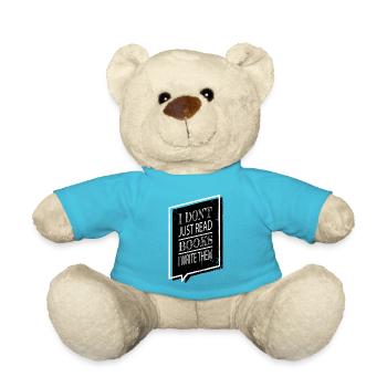 Éditeur de roman Noël Écriture Cyclisme heureux - Nounours - bleu outremer - Devant