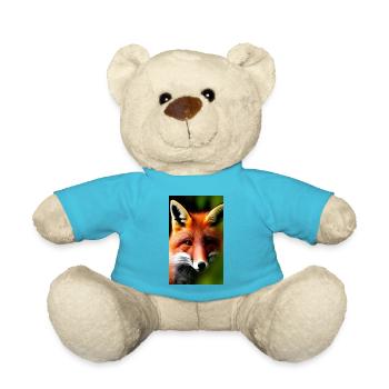 Cool Comic Portrait d’un renard dans le dessin de la forêt - Nounours - bleu outremer - Devant