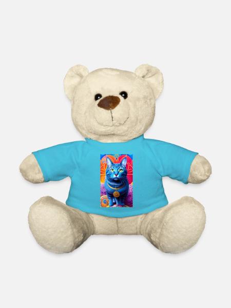 Lovely domestic short haired cat - Teddy Bear - atoll blue