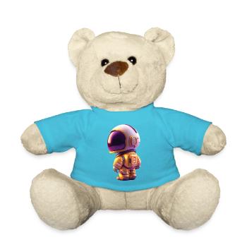 Space Kid Young Astronaut Birthday Nine - Teddy Bear - atoll blue - Front